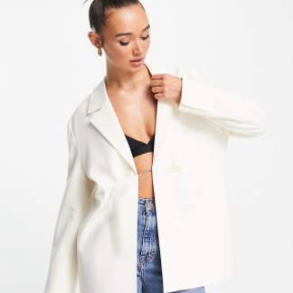 NA-KD Cream Blazer for Women